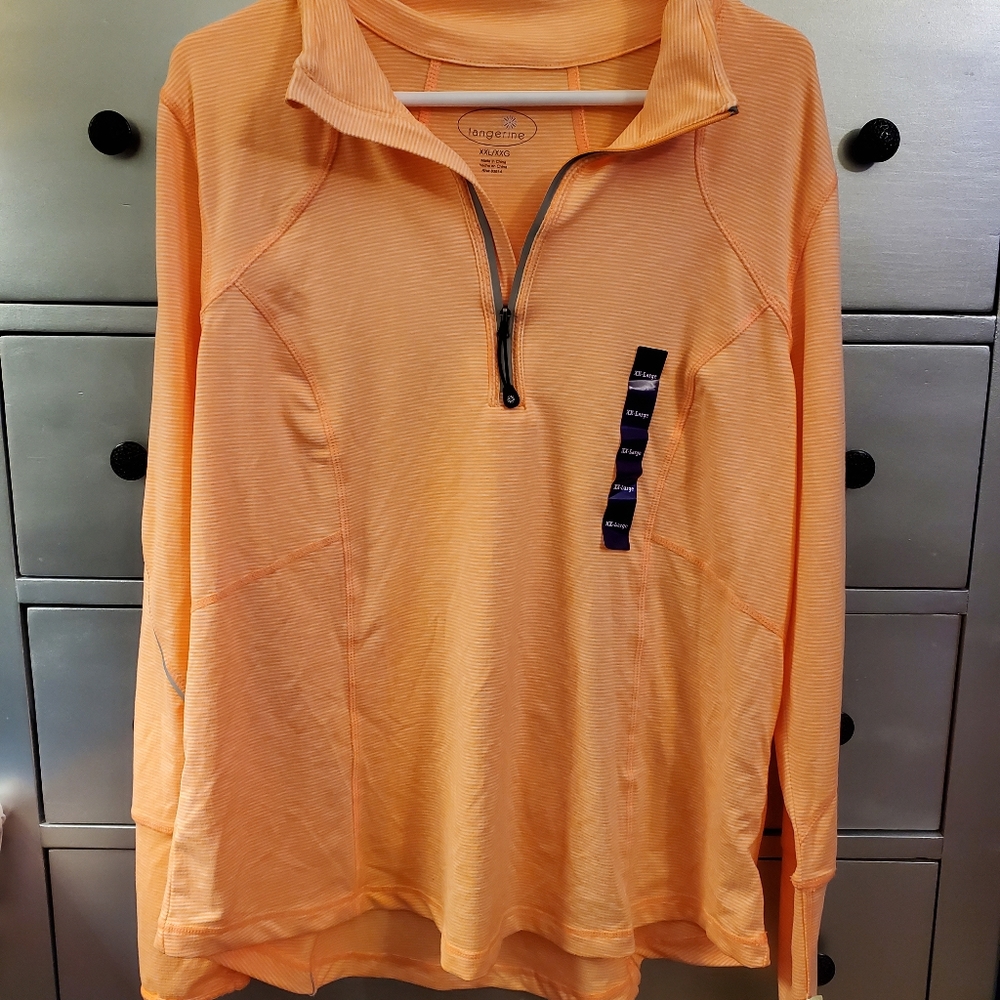 Long sleeved 3/4 zip pull over